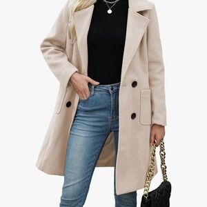 NWT beige lined coat